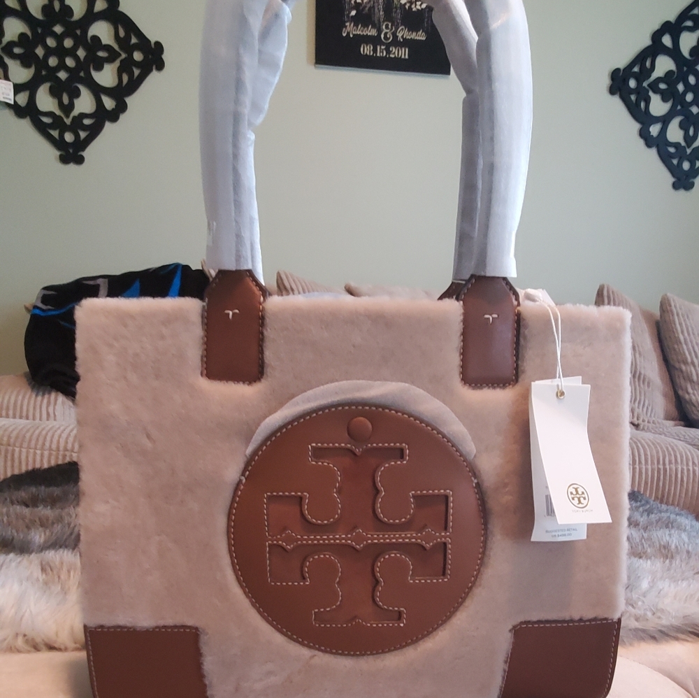 Tory Burch Shearling mini Ella Tote